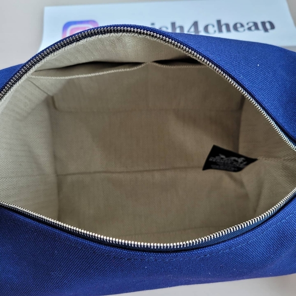 SOLD. 💯 Hermès Toile H large trousse Bride-A-Brac Pouch - Picture 8 of 10